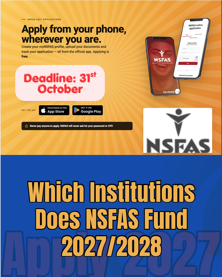 Which Institutions Does NSFAS Fund 2027/2028