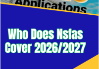 Who Does Nsfas Cover 2026:2027