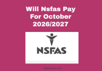 Will Nsfas Pay For October 2026/2027