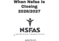 When Nsfas Is Closing 2026/2027
