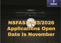 NSFAS 2025 Applications Open Date Is November