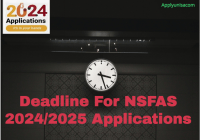 Deadline For NSFAS 2024