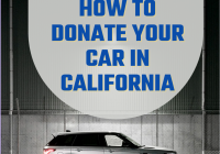 How To Donate Your Car In California